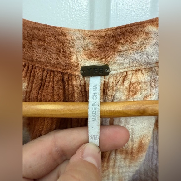 Women’s Young Fabulous And Broke Tie Dye Maxi Caftan Dress Size S/M Beach casual - Picture 3 of 9